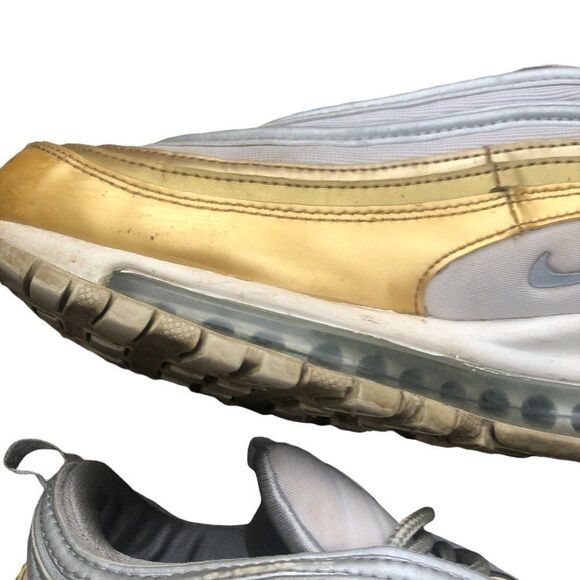 Rare 2018 Nike Air 97 Vast Grey Metallic Gold Size 9 - Picture 13 of 16